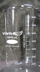 VWR 10754-826 10L Graduated Media Storage Bottle with GL45 Screw Cap