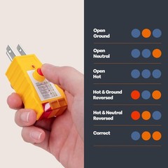 Professional GFCI Outlet Tester Dual-Purpose Electrical Safety Analyzer