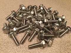 (100) M6 X 1.00 X 20 Stainless Steel DIN 6921 A2 Hex Flange Bolts M6x20mm Flange