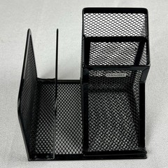 Rolodex Black Wire Mesh Multipurpose Desk Organizer 4 Compartment Contemporary