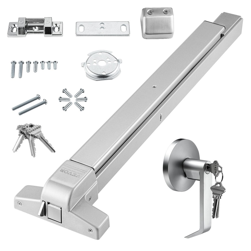 Push Bar Door Locks Stainless Steel Panic Bars for Exit Doors with Lever 31″