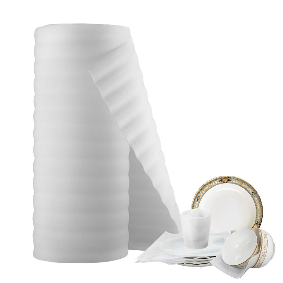 Foam Wrap Roll 11.5″ x 394″(33FT) Foam Packing Roll Providing Cushion and Pro…