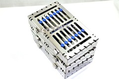 5 GERMAN DENTAL AUTOCLAVE STERILIZATION CASSETTE TRAY INSTRUMENT 7.25X4.75X1.25″