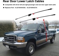Rear Left Right Side Door Lower Latch Cable Style: F150 Rear Door Lower Cables
