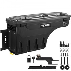 Truck Bed Storage Box, Lockable with Password Padlock, 6.6 Gal/25 L ABS Wheel We