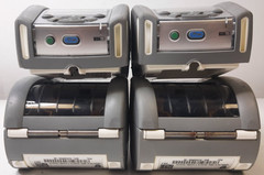 4 Lot Zebra QLn220 Mobile Bluetooth Label Printer Tested NO BATTERY/POWER CORD