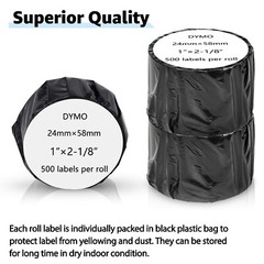 10Rolls 500 Labels Per Roll 1″ x 2-1/8″ for DYMO 30336 LabelWriter 300 25mmx54mm