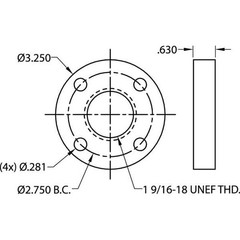 Thomson 8105-448-002 Ball Screw Flange, Flange Dia 2.600 In