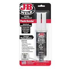 J-B Weld 50139 Plastic Bonder Body Panel Adhesive and Gap Filler Syringe – Black