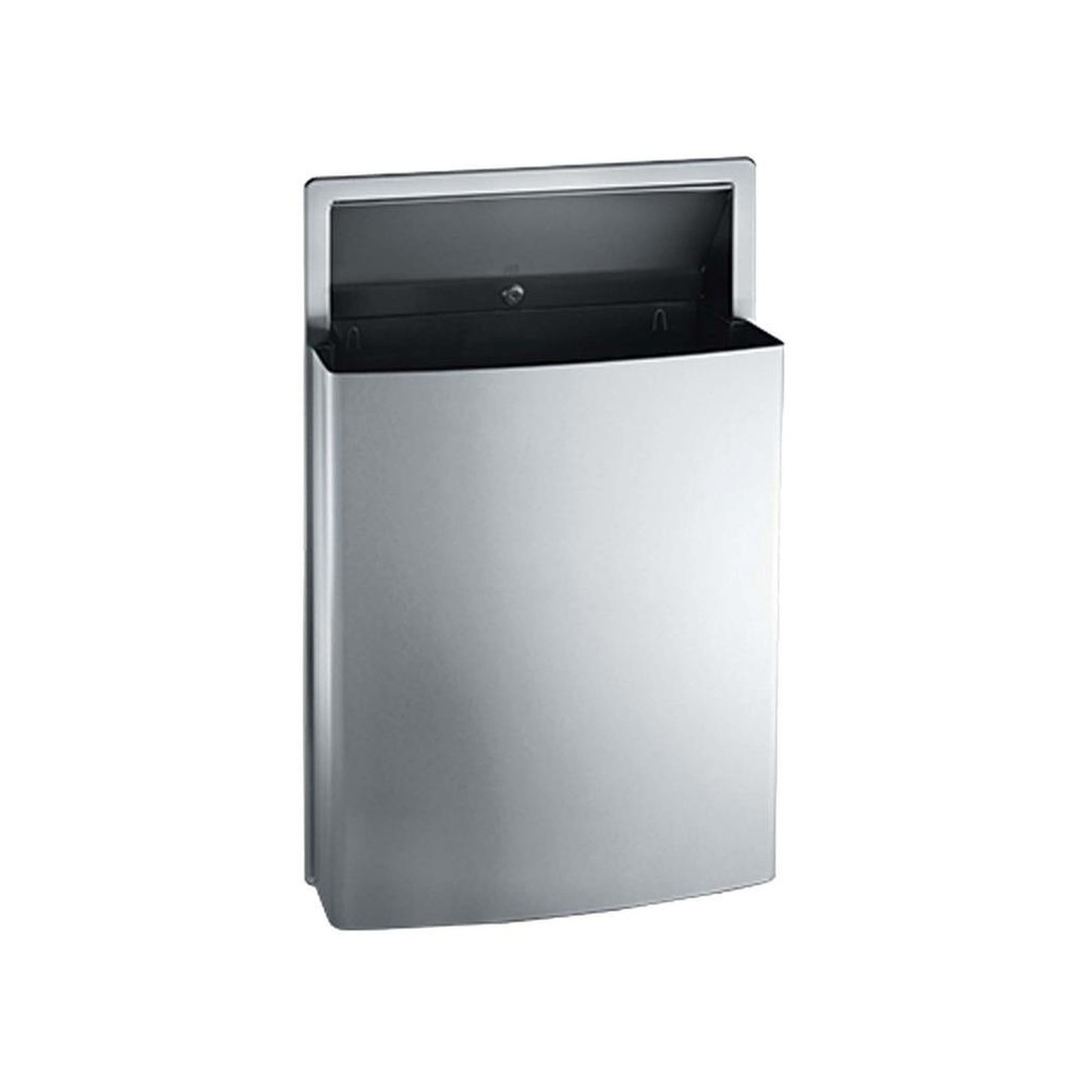 ♻ ASI 10-20458 Semi-Recessed Stainless Steel Waste Receptacle, 11.2 Gal. ♻