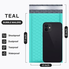 Brand New Bubble Mailers Teal 4×8 Inch 50 Pack