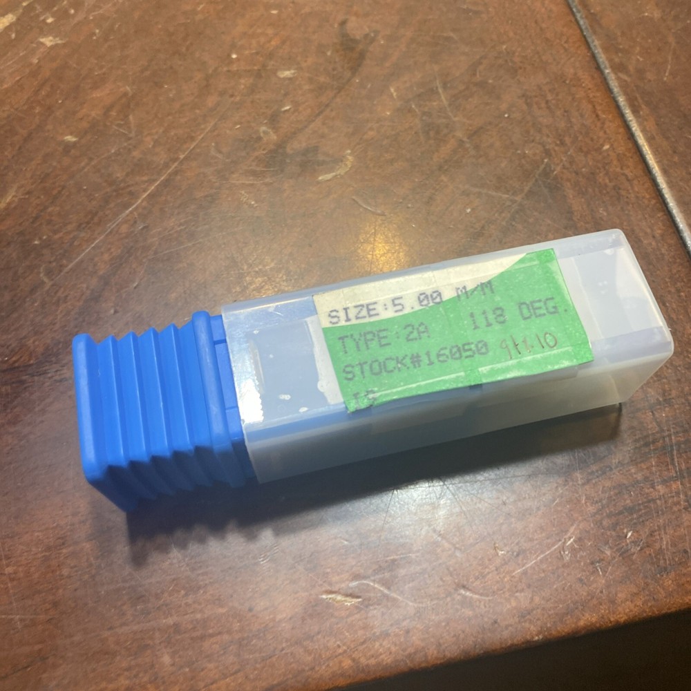 Qty.10 Precision Twist Drill 5.0mm 2A 118Deg #16050 (D7)