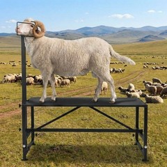 500LBS Livestock Stand Goat Trimming Stand, 47″x23″ Tabletop Goat Milking Stand