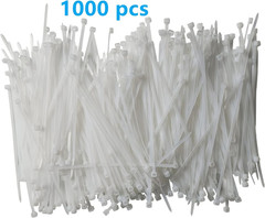 Zip Ties 4 inch 1000 pcs Cable Zip Ties with 18 Pounds Tensile Strength, White C