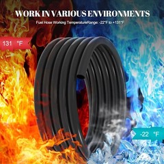 10FT 3/4″ Fuel Transfer Hose for Dispensing Gasoline Diesel Kerosene Black
