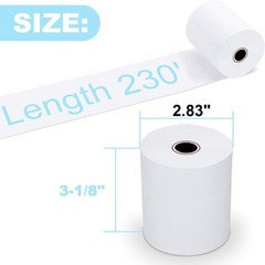 BPA Free Thermal Paper Rolls 3 1/8″ x 230′ – 40 Rolls Premium POS Receipt Paper