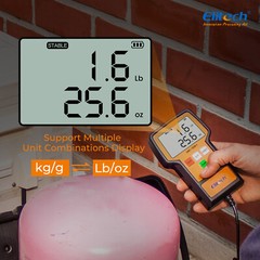 Elitech CLD100 Freon Gas Leak Detector+Refrigerant Charging Scale 110LB LMC-100F