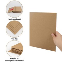 Corrugated Cardboard Sheets Flat Inserts Craft Shipping Moving 8×10 Inch 50 PCS