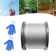 1/4 inch Stainless Steel Cable 300FT T304 7×19 Steel Wire Rope Aircraft Cable