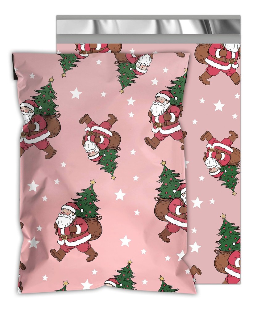 JinRuiKJ 12×15.5 Poly Mailers, Christmas, Santa Claus Shipping Bags 12 Pack