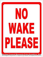 No Wake Please Sign. Size Options. Slow Boat Speed Docks & Waterfront Property