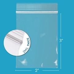 – 1000 Count, 2″ x 3″ Clear Plastic Resealable Zip Bags, Bulk 2 Mil, Strong &…