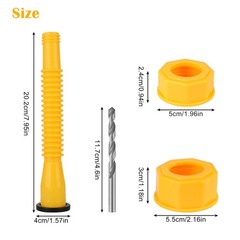 5PCS Universal Gas Can Spout Nozzle Vent Replacement Kit For Plastic Gallon Fuel