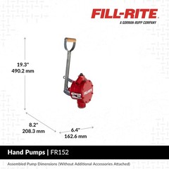 Fill-Rite FR152 Fuel Transfer Piston Hand Pump With Hose And Nozzle Spout