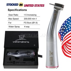 Dental 1:5 Electric Fiber Optic LED Contra Angle Red Ring Fit NSK Ti Max X95L