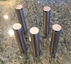 5 monel pin 5/8 x 3 1/8 long 2 1/2 between cotter pin holes nickel copper alloy
