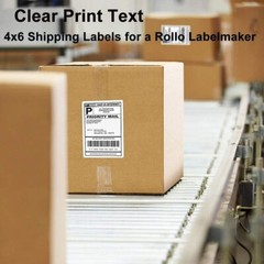 500-2000 4″x6″ Fanfold Direct Thermal Shipping Labels for Zebra & Rollo Printers