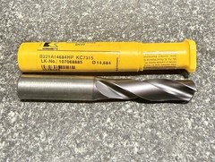 KENNAMETAL SOLID CARBIDE DRILL, B221A14684HP KC7315,37/64 .5781” Dia, .625 Shank