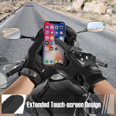 Motorcycle Gloves for Men and Women, Full Finger Touchscreen Motorbike Gloves…