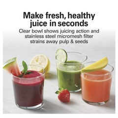 Hamilton Beach Easy Clean Juicer, Juice Extractor, Easy Sweep Cleaning Tool