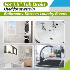 1.5” Tub Drain Extractor with 1/2” Socket Bathtub Remover Colourful Galvanized