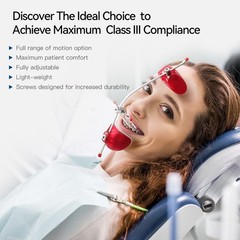 Dental Orthodontic Reverse Pull Headgear Facemask Facial Mascara Adjustable Blue