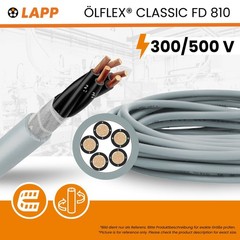 10 meter lap cable 0026130 Ölflex classic FD control cable 2×1 mm² PVC cable