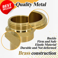 1-1/2″ NPT Female x 1-1/2″ NST Male Brass Hex Fire Hose Adapter Fitting