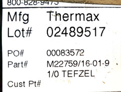 1’ Ft. 1/0 AWG Tinned Copper Wire 0 Gauge ETFE Tefzel Aircraft Marine Cable USA