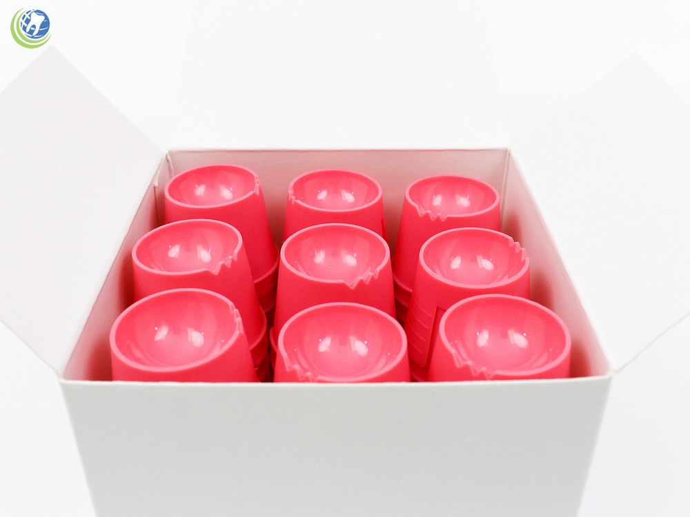 DENTAL DISPOSABLE PLASTIC DAPPEN DISH FOR ACRYLIC PROPHY 100 PCS PINK