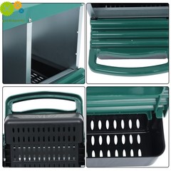 4 Hole Green Chicken Nesting Box Hen Laying Nest Box Coop Rollout Egg Collection