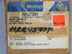 WESTINGHOUSE AA23A THERMAL OVERLOAD RELAY AMBIENT COMPENSATED T201468