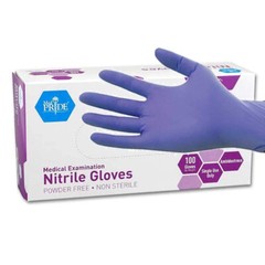 200 MedPride Powder-Free Nitrile Exam Gloves Large Large Pack of 100 x2