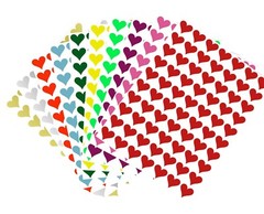 Scrapbooking Sticker Heart 0.5 Inch 13mm Valentines Day Stickers for Decoration