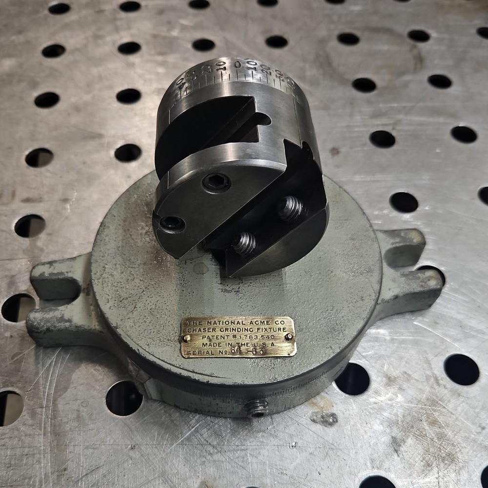 The National Acme Co. Chaser Grinding Fixture – Pat. 1,783,540 – Steel