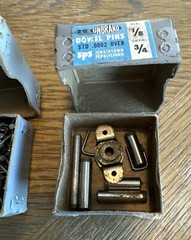 2 Boxes Vintage Dowel Pins USA Made Unbrako various sizes as listed-uncounted