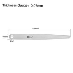 Metric Thickness Feeler Gauge 0.07mm Stainless Steel for Gap Width 4PCS