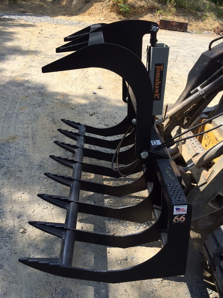 New 66″ Root Grapple Skid Steer/Tractor Brush Bucket -Bobcat, Case, Cat, etc