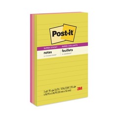 MMM 6603SSJOY 4″ x 6″ Note Pads – Summer Joy Collection Colors (3-Pads/PK) New