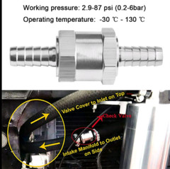 New 10mm 3/8″ Fuel Line Non-Return One Way Air Fuel Oil Check Valve Diesel Gas
